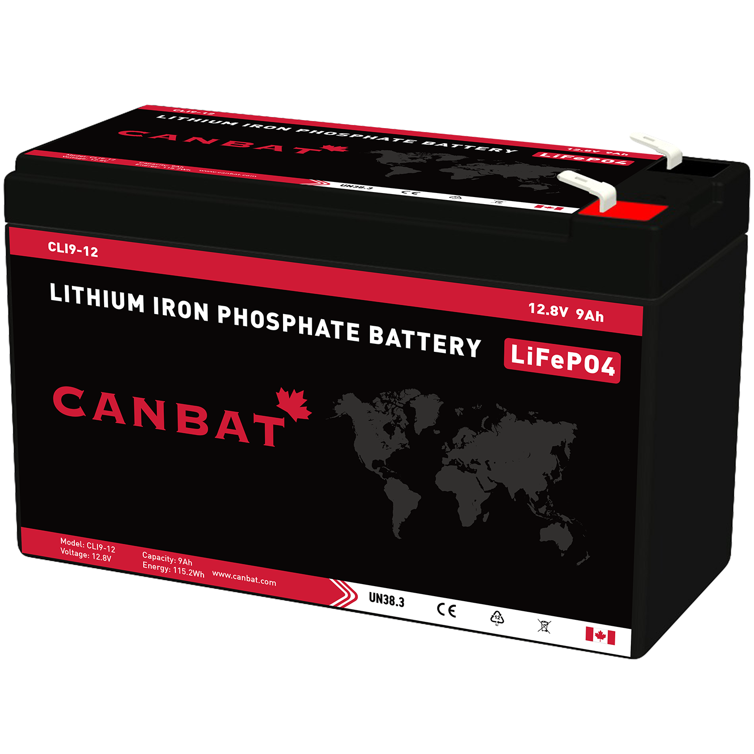 12V 9Ah Lithium Iron Phosphate Battery LiFePO4