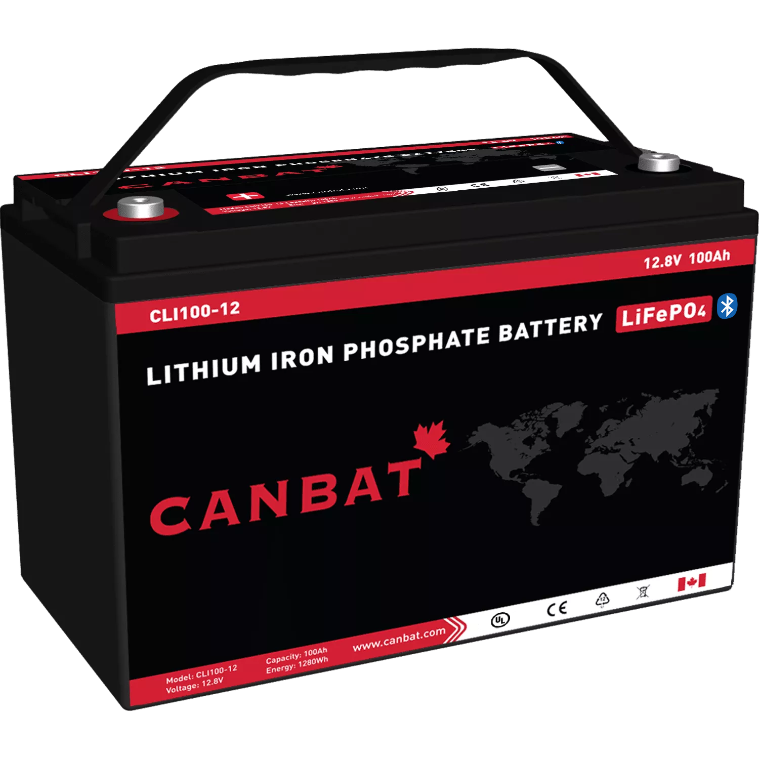 12V 100Ah Lithium Battery LiFePO4 Canada Free shipping!