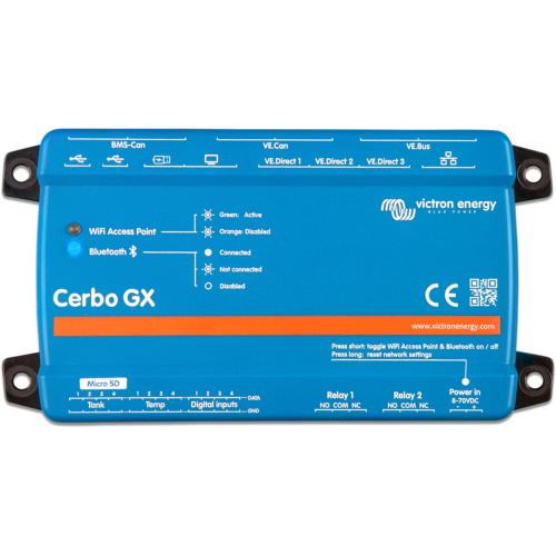 Cerbo GX Panels and system monitoring