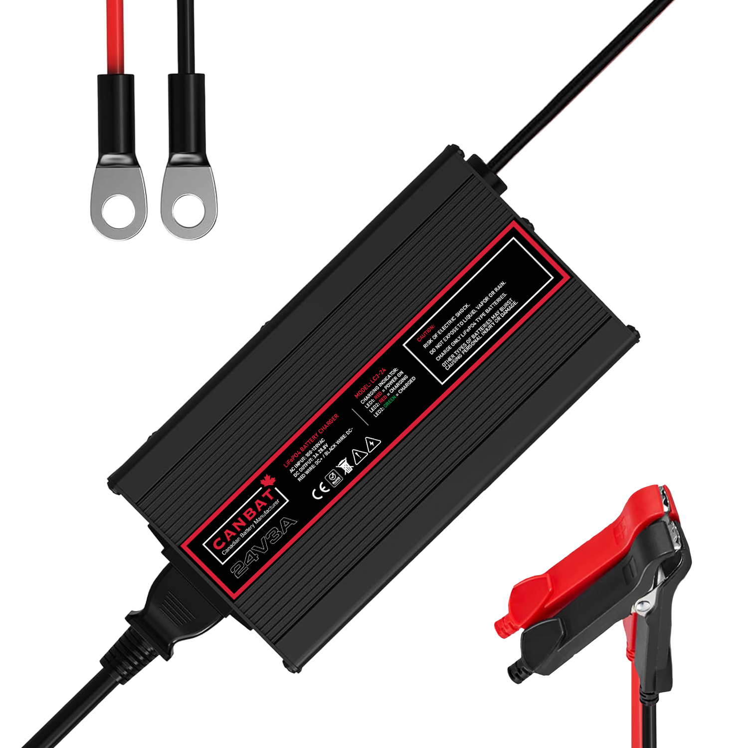 24V AC 34A Lithium Battery Charger – 110V Input, SB175 Connector, For LiFePO4