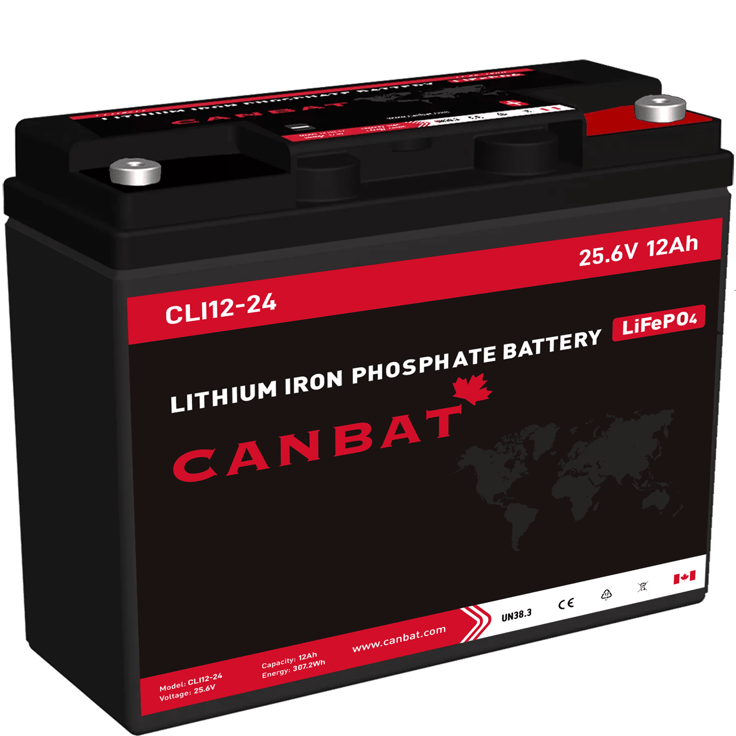 24V 12Ah Lithium Battery (LiFePO4) - Canbat Technologies Inc.