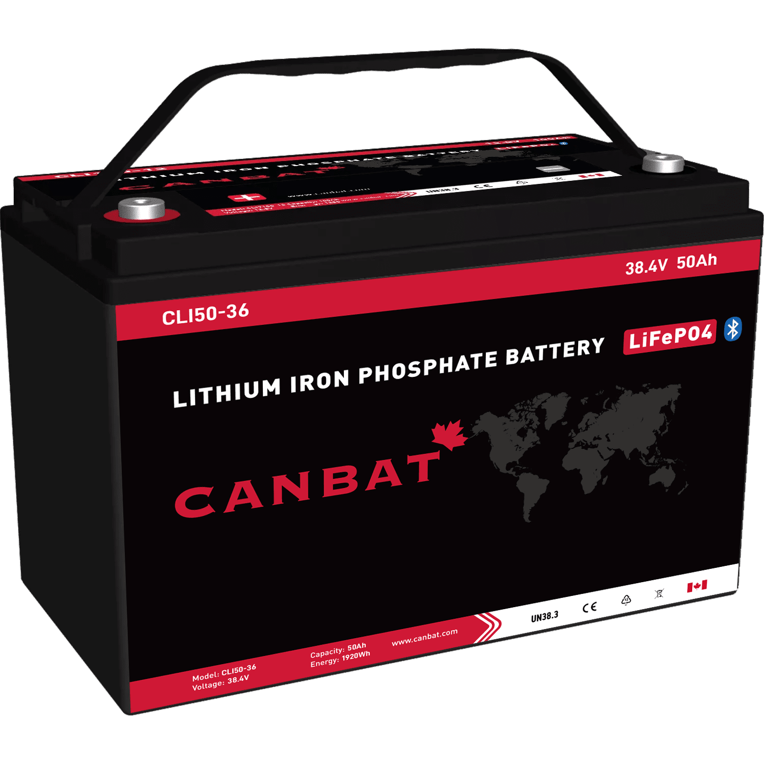 36V 50Ah Lithium Battery Canada - LiFePO4 - Free Shipping!